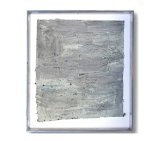 Contemporary Abstraction Grey Wall Deco Framed Art