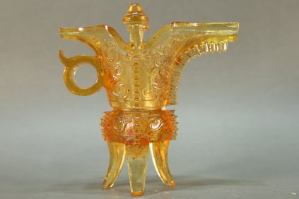 Glassware Carved Dragon Pattern Cup