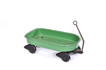Vintage Green Radio Flyer Wagon Pull