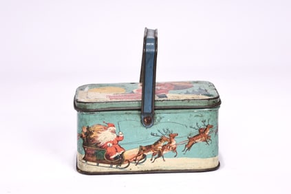 Vintage Christmas Santa Night Before Tindeco Candy Box 1930s