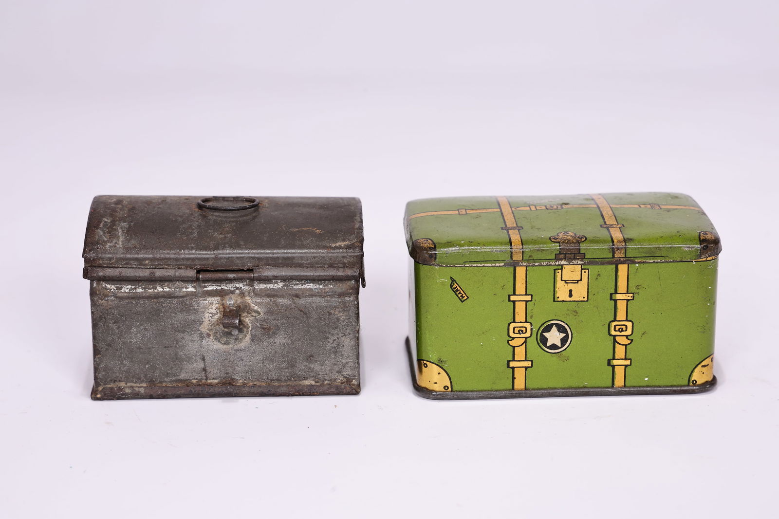 Vintage Art Deco Metal Tin Box Set Of 2 (1 of 5)