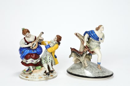Vintage Continental Porcelain Figurine Beauty Group