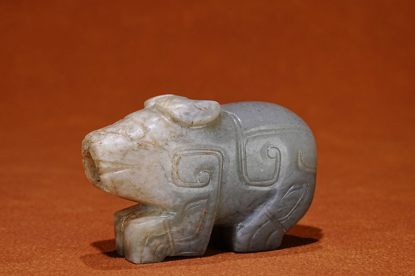Jade Carved Ox Ornament (1 of 10)