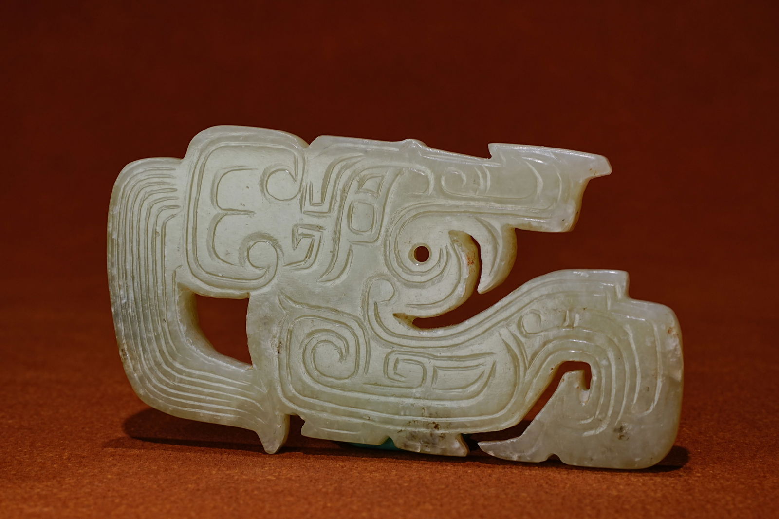 Jade Carved Beast Face Pattern Bi (1 of 8)