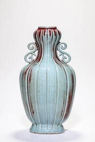 Kiln Change Double Ears Porcelain Vase