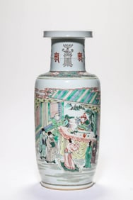 Wucai Character Story Pattern Porcelain Vase