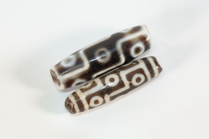 Pair of Dzi Bead