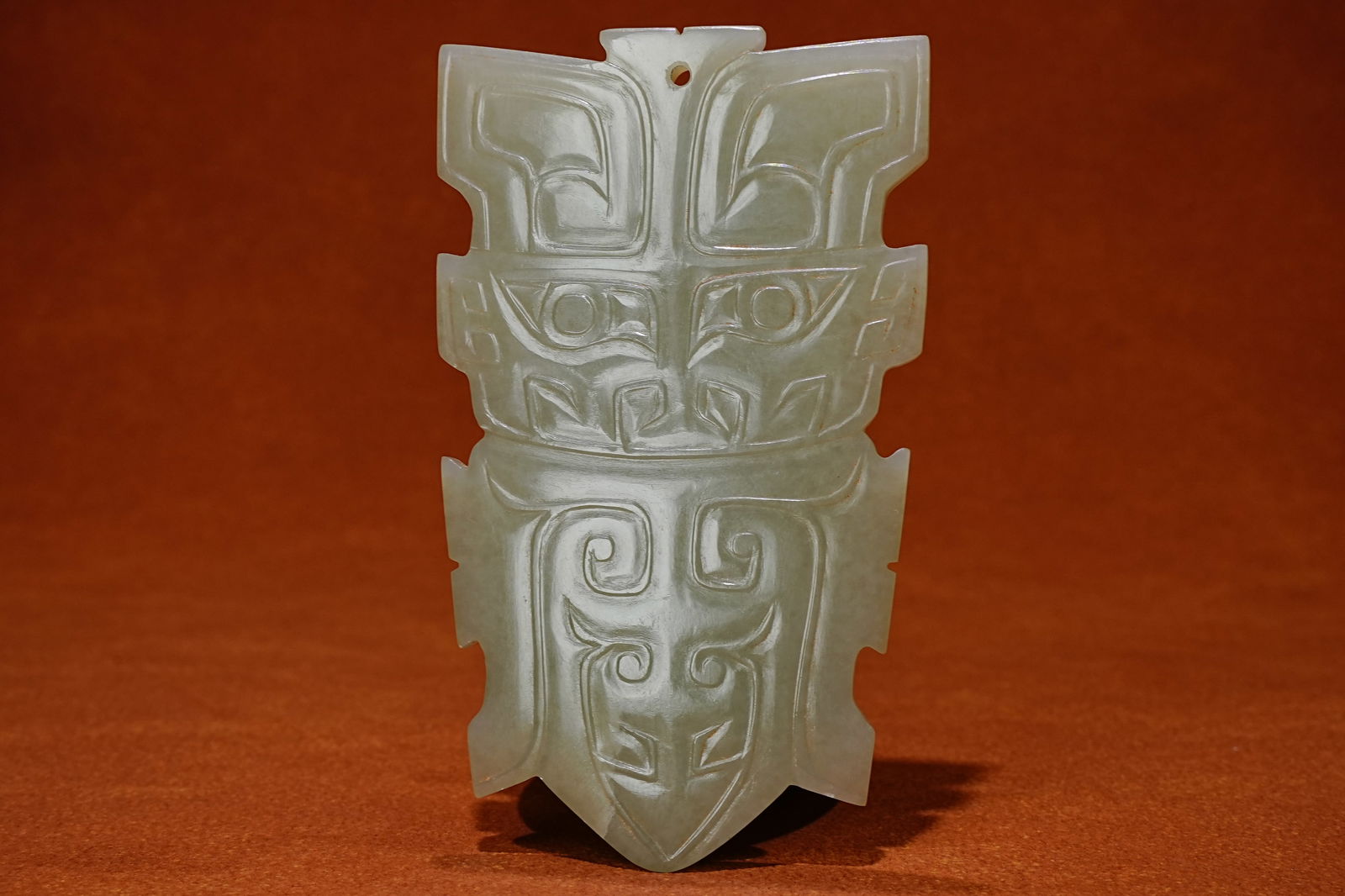 Jade Carved Beast Face Pattern Bi (1 of 9)