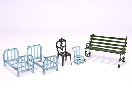 Vintage Miniature Metal Furniture Items