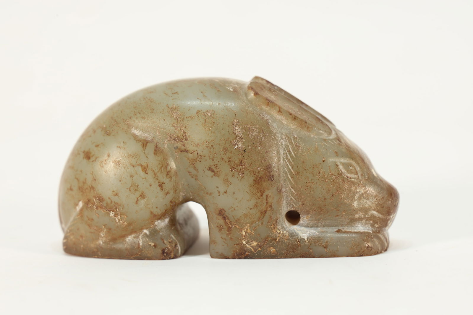 Jade Carved Rabbit Shape Ornament (1 of 6)
