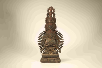 Gilt Bronze Thousand Hand GuanYin Figure