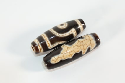 Pair of Dzi Bead