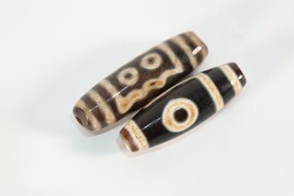Pair of Dzi Bead