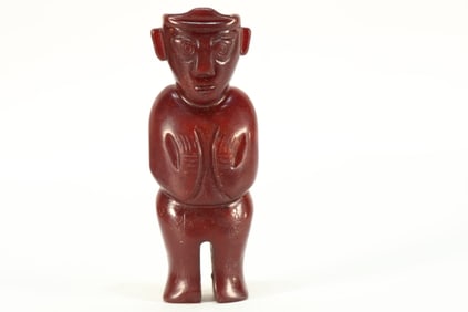 Hongshan Jade Carved Character Shape Ornament