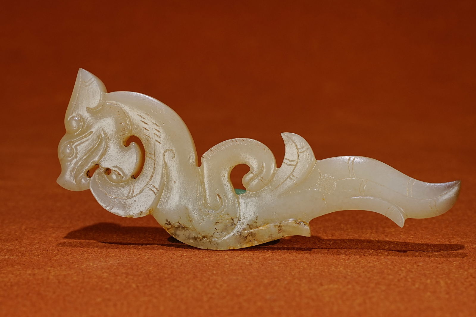 Jade Carved Dragon Shape Bi (1 of 9)