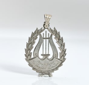 Vintage Sterling Silver Medal For Under Graduate Wheeling W.Va 1884
