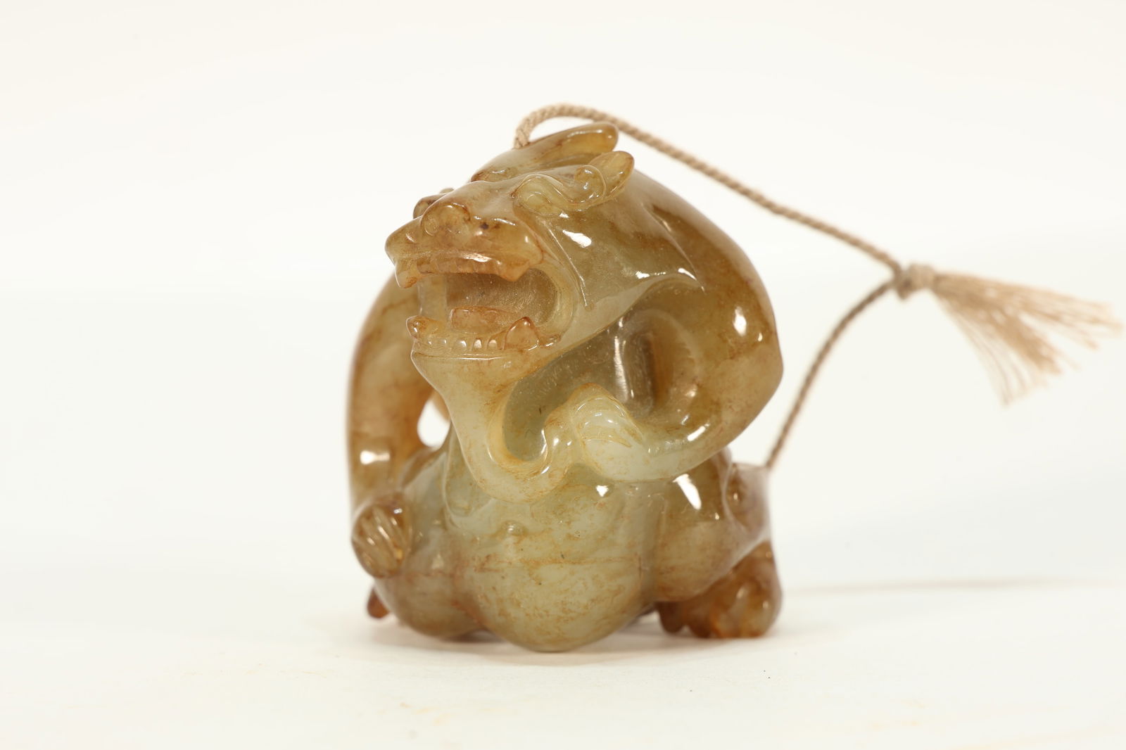 Jade Carved Bear Ornament (1 of 5)