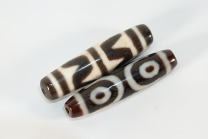 Pair of Dzi Bead