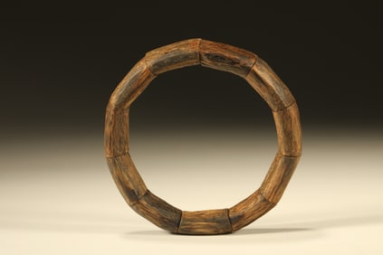 Agarwood Carved Bamboo Pattern Ring