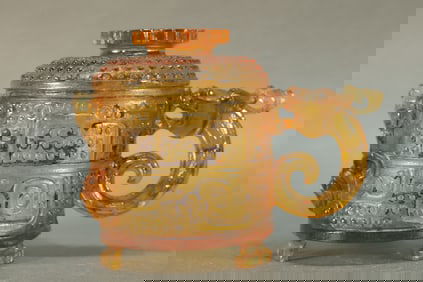Glassware Carved Dragon Pattern Cup