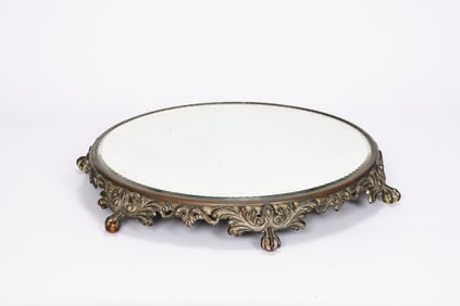 Victorian Beveled Glass Plateau Vanity Mirror Tray