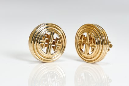 Vintage Givenchy 80s Gold Tone Statement Clip-On Earring