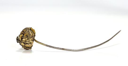 Asian Brass Filigree Hair Pin
