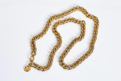 Vintage Givenchy 80s Gold Twist Chain Necklace