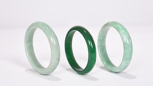 Three Jadeite Bangle Bracelets