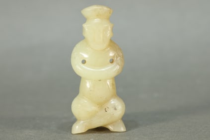 Jade Carved Character Shape Ornament