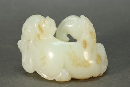 Jade Carved Horse Shape Ornament