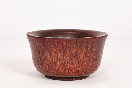Chinese Carved Buffalo Horn Type Libation Cup