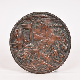 A Solid Bronze Relief Wall Plaque Greek Roman Mythology Statue