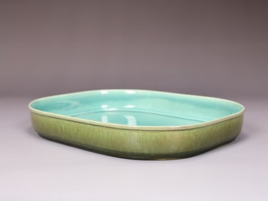 Ernest A. Batchelder Large Two Tone Platter Pottery Pasadena (1875-1957)