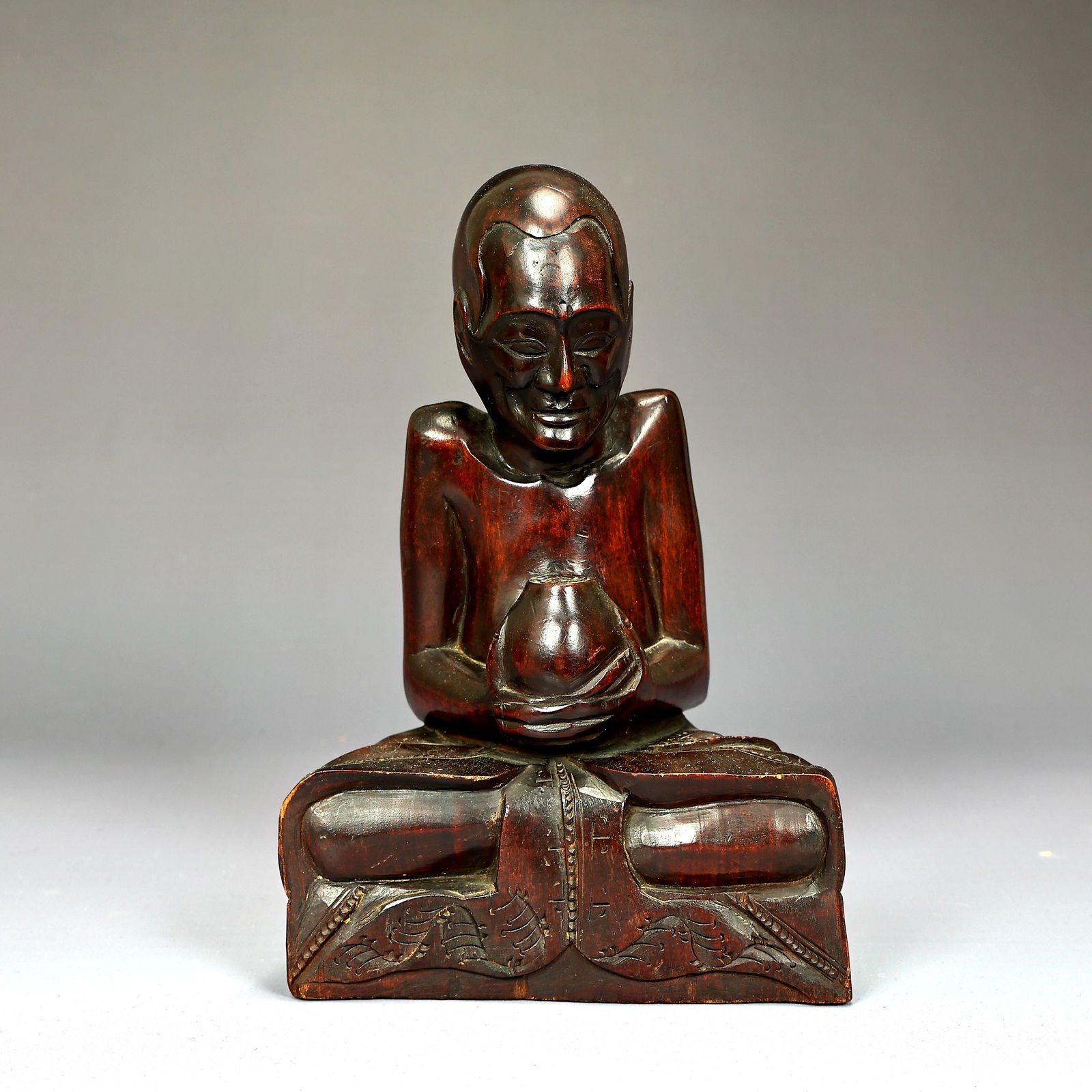 Hand Carved Wood Meditating Buddha Statue (1 of 7)