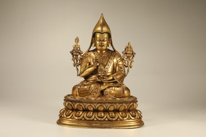 Gilt Bronze Tsongkhapa Figure