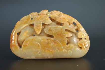 Jade Carved Deer Pattern Bi
