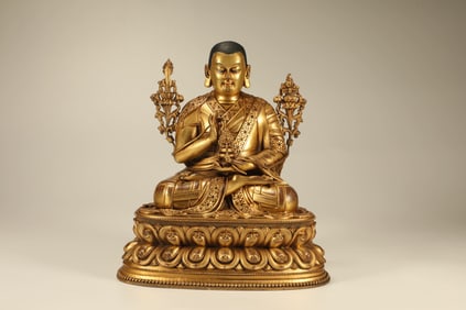 Gilt Bronze Tsongkhapa Figure