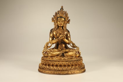 Gilt Bronze Vajra Sattva Figure