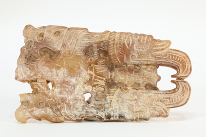 Jade Carved Cloud Pattern Bi