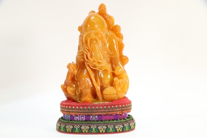 Shoushan Tianhuang Carved Character Shape Ornament