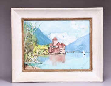 Chillon Castle Art Painting By Rowena Lawrence