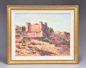 Landscape Oil On Canvas Art Painting Artist Signed