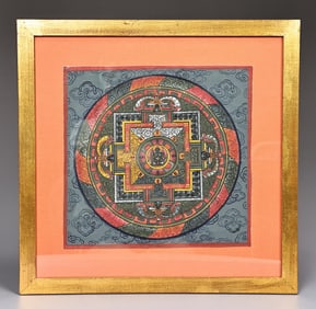 "Buddha Life Mandala" Hand Painted Thangka Thangka Painting