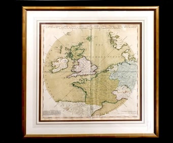 An Accurate Map Of Great Britain, France And Ireland Published In London In 1798