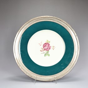 Castleton Serving Plate With Wallace Sterling Silver Rim