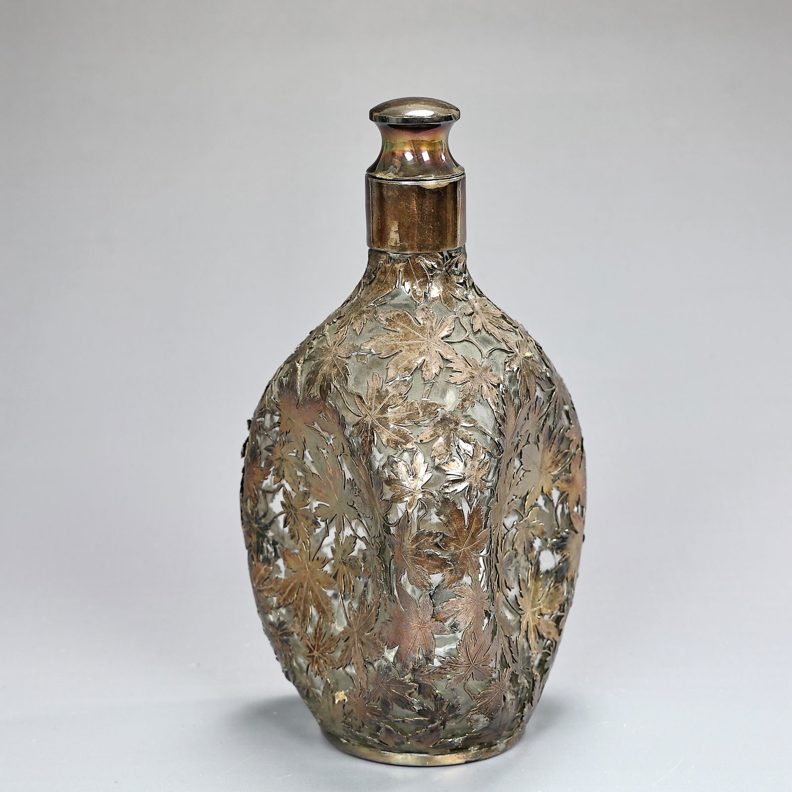 Sterling Silver Over Leaf Haig & Haig Scotch Whiskey Bottle (1 of 7)