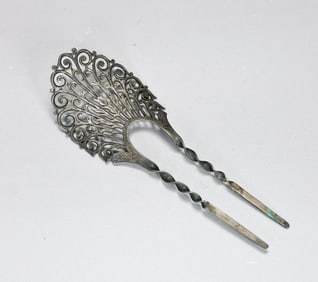 Vintage Victorian Sterling Silver Hairpin