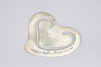 Tiffany & Co. Elsa Peretti Sterling Silver Heart Bookmark
