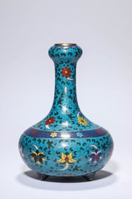 Bronze Cloisonne Flower Pattern Vase